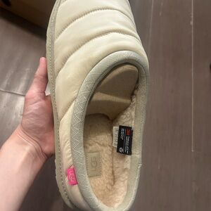 UGG Cream Quilted Slippers